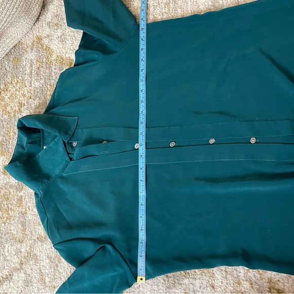 Vintage Green Button Down Blouse - Picture 5 of 6